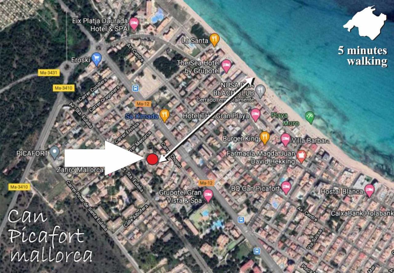 Villa Beach Palmitos Can Picafort  Dış mekan fotoğraf